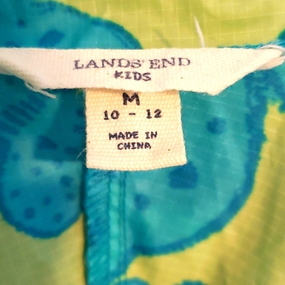 LANDS END HOODED BUTTERFLY WINDBREAKER RAIN JACKET PACKABLE - Picture 3 of 9